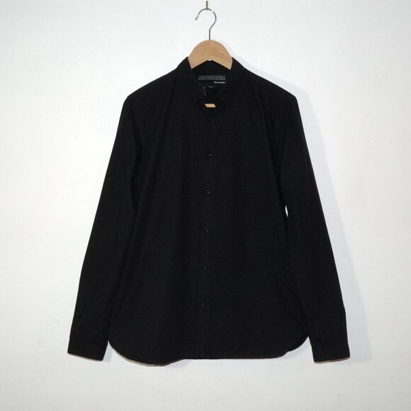 The Kooples Black Long Sleeve Button Up Shirt Polka Dot Fitted Mens Large - Picture 2 of 8